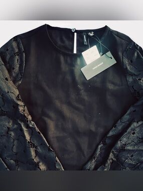 Vero Moda Black Laced Sleeve Blouse